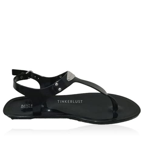 michael kors black jelly sandals size 7|Michael Kors jelly sandals black.